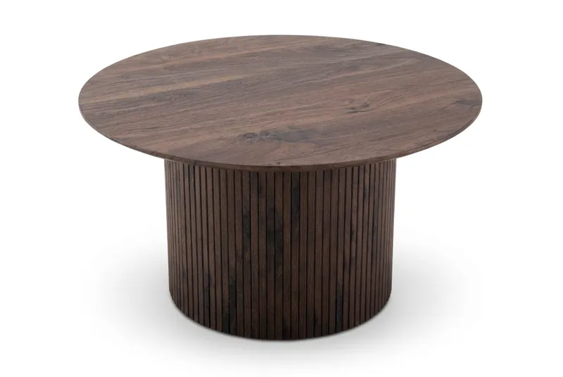 Kopparbo Soffbord Rund 85 cm med tunn bordsskiva - Valnöt - Möbler - Bord & matgrupper - Soffbord