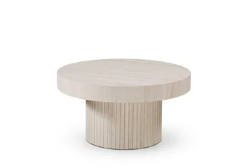 Kopparbo Soffbord Rund 85 cm tjock bordsskiva - Vitlaserad ek - Möbler - Bord & matgrupper - Soffbord