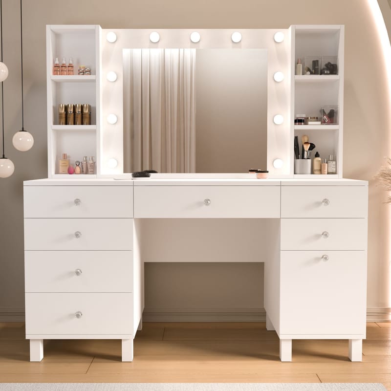 Koren Sminkbord 139,9x147x139,9 cm - Vit - Möbler - Bord & matgrupper - Sminkbord & toalettbord