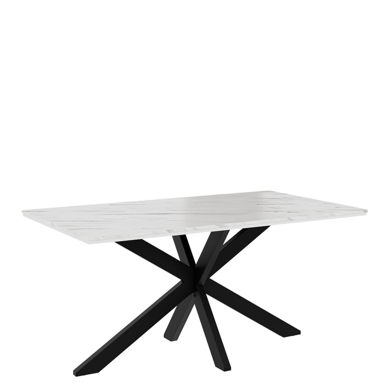 Kovrel Matbord 160 Rektangulär, Svart/Vit