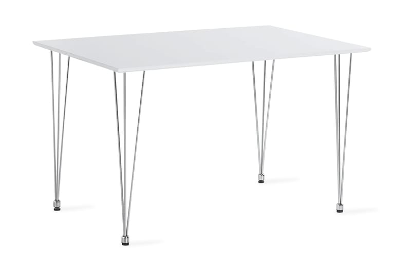 Kronblom Matbord 120 cm +  4 st Nibe stol beige med svarta ben - Vit/Beige - Möbler - Bord & matgrupper - Matgrupper