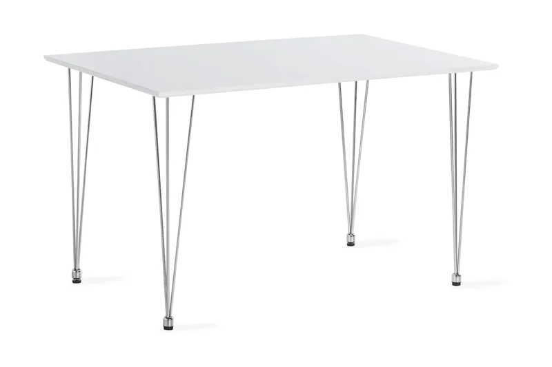 Kronblom Matbord 120 cm +  4 st Nibe stol svart med ek ben - Vit/Svart - Möbler - Bord & matgrupper - Matgrupper