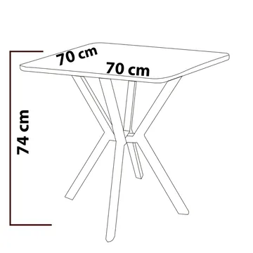 Krylor Matbord 70 cm Kvadratisk - Valnöt - Möbler - Bord & matgrupper - Matbord & köksbord