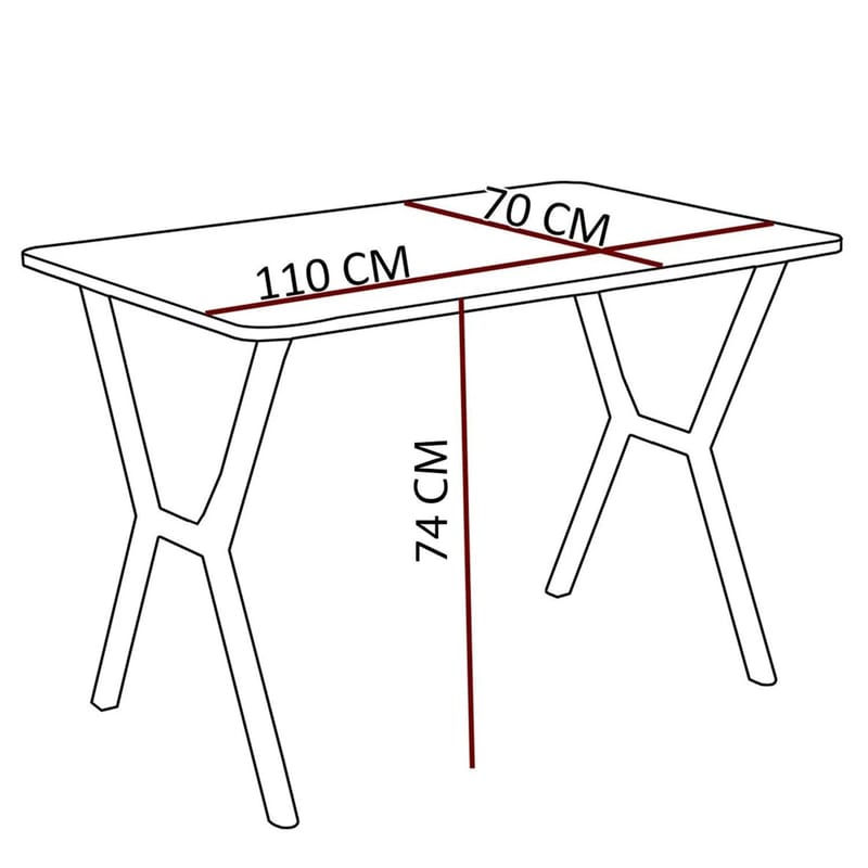 Krylor Matgrupp Bord 110 cm + 4 Stolar - Antracit Valnöt - Möbler - Bord & matgrupper - Matgrupper