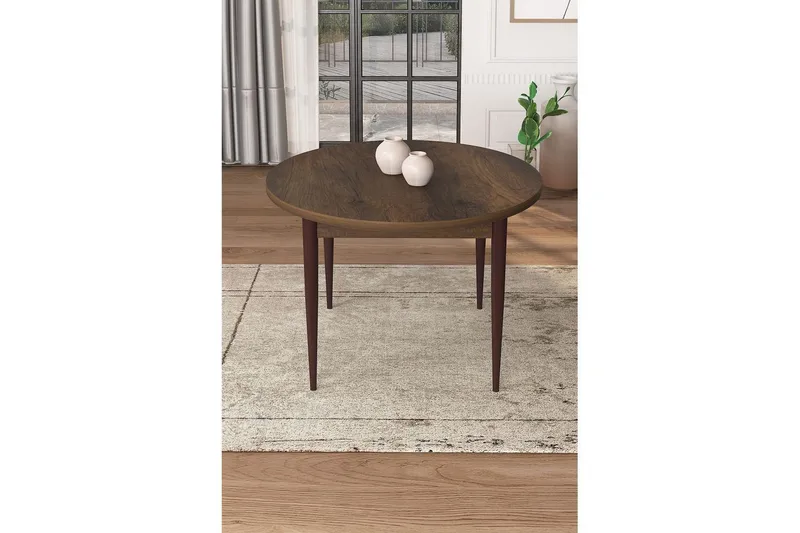 Kummer Matbord 90 cm Rund - Brun - Möbler - Bord & matgrupper - Matbord & köksbord