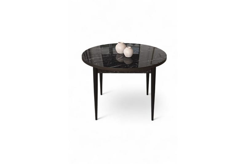 Kummer Matbord 90 cm Rund - Svart Marmor/Svart - Möbler - Bord & matgrupper - Matbord & köksbord
