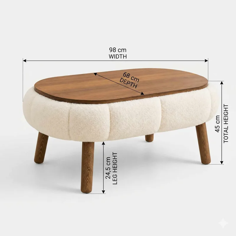 Kundu Soffbord 98 cm Bubblig - Möbler - Bord & matgrupper - Soffbord