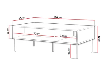 Laholm Soffbord 110 cm - Svart - Möbler - Bord & matgrupper - Soffbord