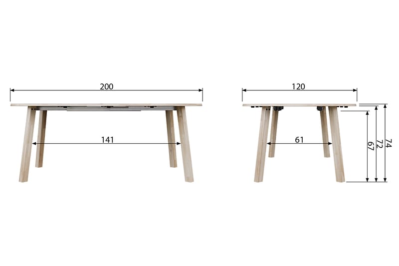 Lange Jan Förlängningsbart Matbord 120 cm Rund - Ek - Matbord & köksbord