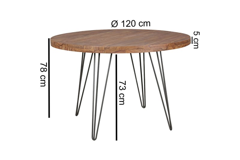 Langner Matbord 120 cm - Trä/natur - Matbord & köksbord
