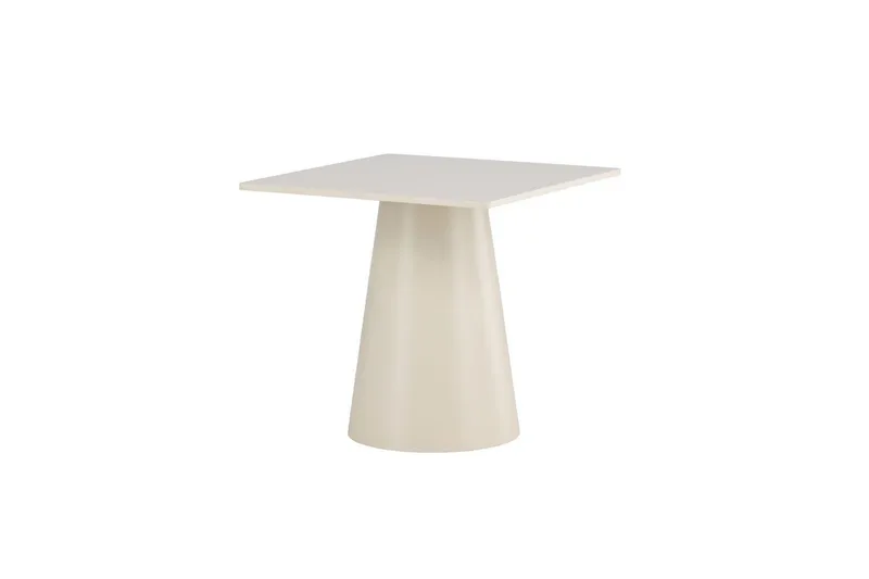 Lanzi Litet Kvadratiskt Matbord 80 cm med Trä- och Ekutseende, Beige