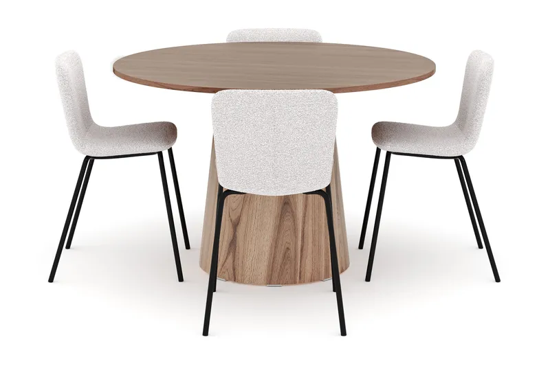 Lanzo Matbord 120 cm med 4 Katy Matstolar - Möbler - Bord & matgrupper - Matgrupper