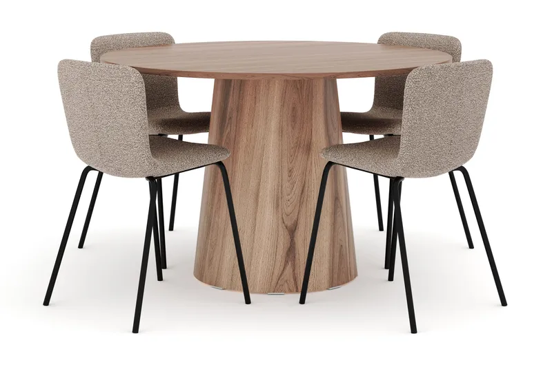 Lanzo Matbord 120 cm med 4 Katy Matstolar, undefined