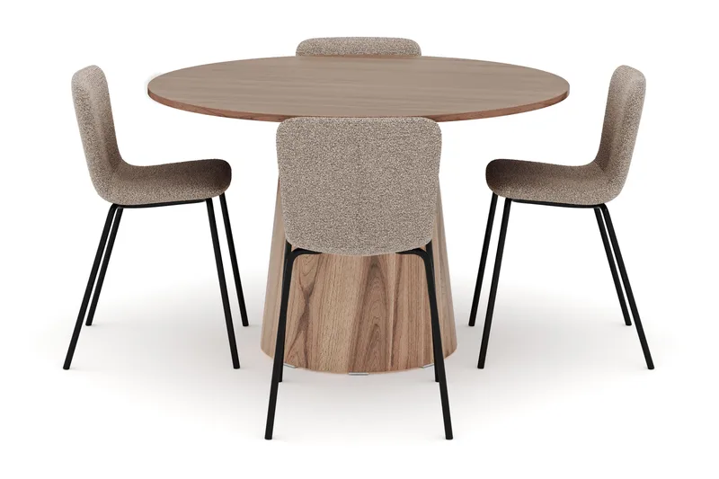 Lanzo Matbord 120 cm med 4 Katy Matstolar - Möbler - Bord & matgrupper - Matgrupper