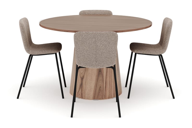 Lanzo Matbord 120 cm med 4 Katy Matstolar - Möbler - Bord & matgrupper - Matgrupper