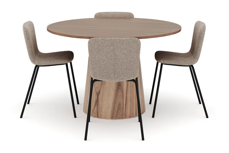 Lanzo Matbord 120 cm med 4 Katy Matstolar - Möbler - Bord & matgrupper - Matgrupper