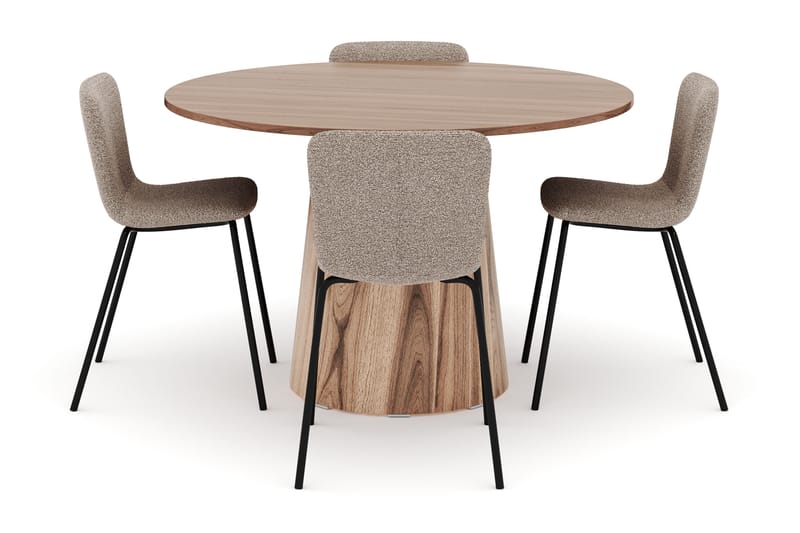 Lanzo Matbord 120 cm med 4 Katy Matstolar - Möbler - Bord & matgrupper - Matgrupper