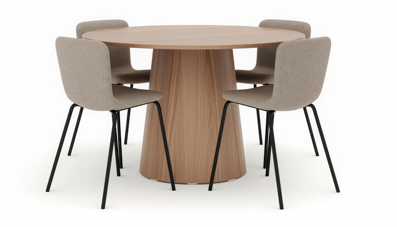 Lanzo Matbord 120 cm med 4 Katy Matstolar, undefined