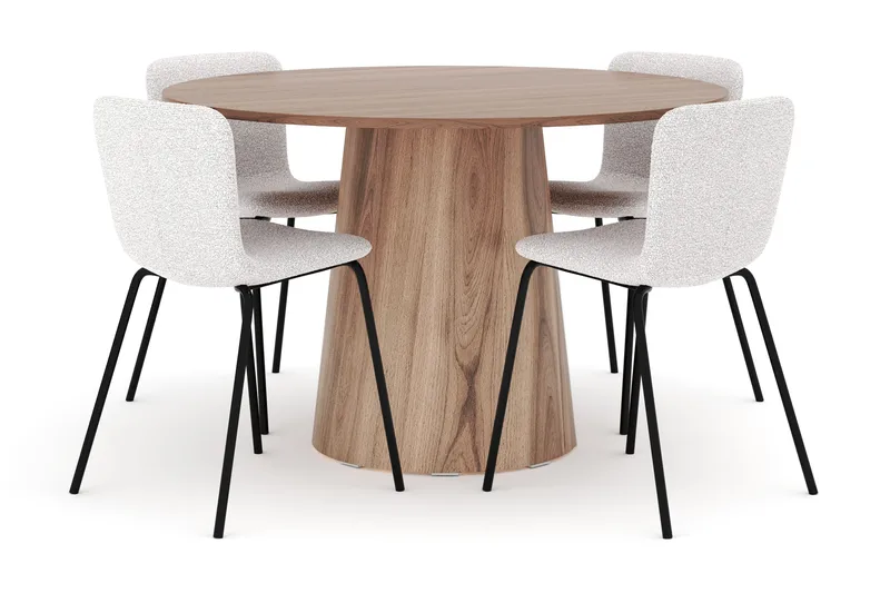 Lanzo Matbord 120 cm med 4 Katy Matstolar - Möbler - Bord & matgrupper - Matgrupper