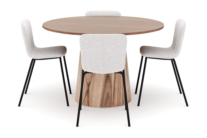 Lanzo Matbord 120 cm med 4 Katy Matstolar - Möbler - Bord & matgrupper - Matgrupper