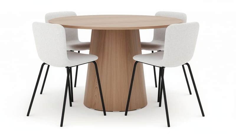 Lanzo Matbord 120 cm med 4 Katy Matstolar, undefined