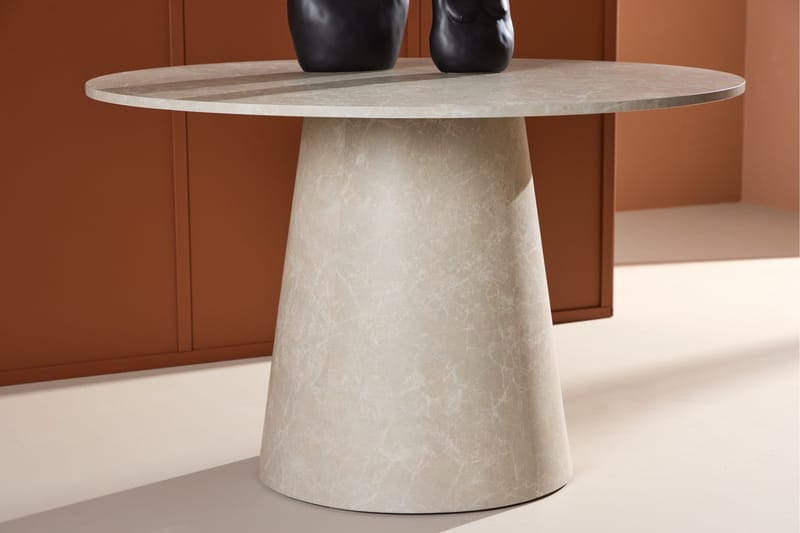 Lanzo Matbord 120 cm Rund - Beige - Möbler - Bord & matgrupper - Matbord & köksbord