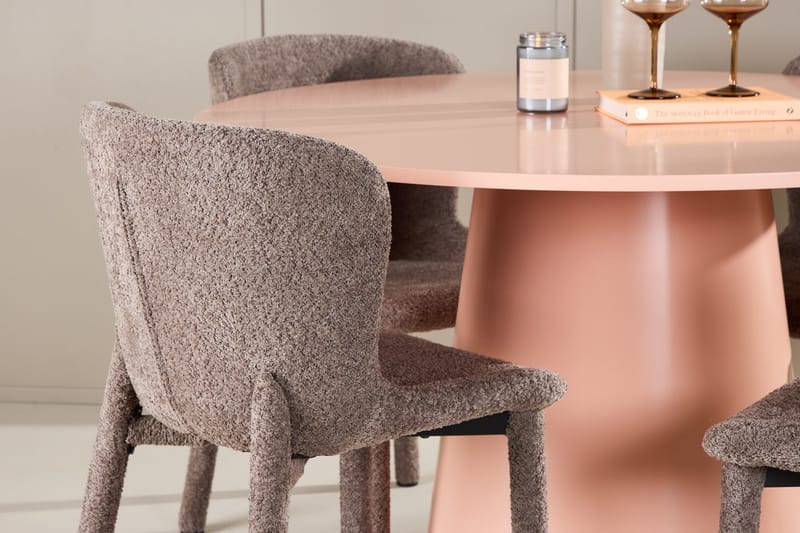 Lanzo Matbord 120 cm Rund med 4 Astoria Matstol - Möbler - Bord & matgrupper - Matgrupper