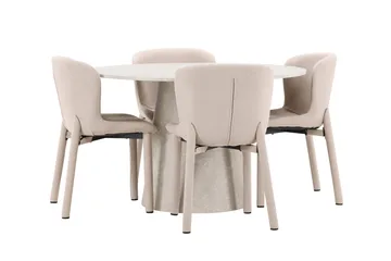 Lanzo Matbord 120 cm Rund med 4 Astoria Matstol - Möbler - Bord & matgrupper - Matgrupper
