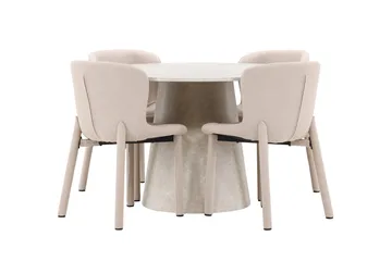 Lanzo Matbord 120 cm Rund med 4 Astoria Matstol - Möbler - Bord & matgrupper - Matgrupper