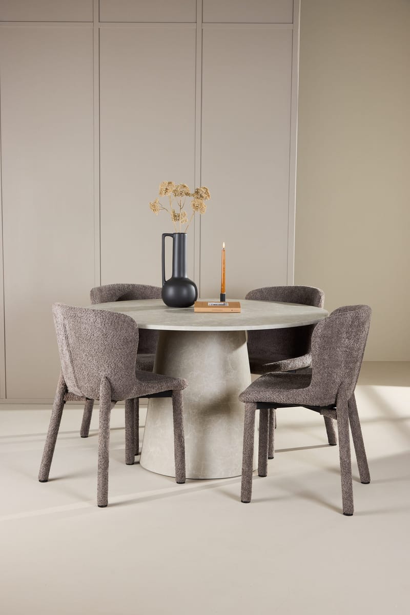 Lanzo Matbord 120 cm Rund med 4 Astoria Matstol - Möbler - Bord & matgrupper - Matgrupper
