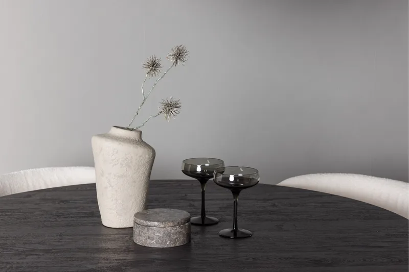 Lanzo Matgrupp 120 cm Rund med 4 Edina Stolar - Mocca - Möbler - Bord & matgrupper - Matgrupper