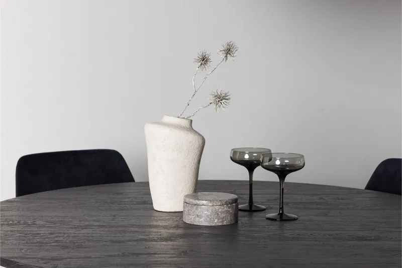 Lanzo Matgrupp 120 cm Rund med 4 Night stolar - Svart - Möbler - Bord & matgrupper - Matgrupper