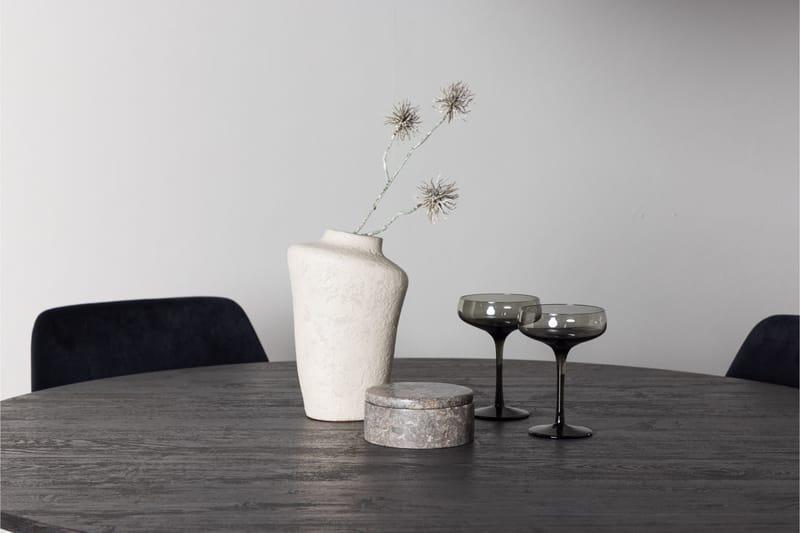 Lanzo Matgrupp 120 cm Rund med 4 Night stolar - Svart - Möbler - Bord & matgrupper - Matgrupper