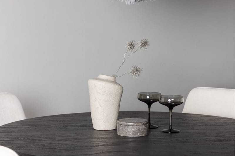 Lanzo Matgrupp 120 cm Rund med 4 Rosie stolar - Beige - Möbler - Bord & matgrupper - Matgrupper