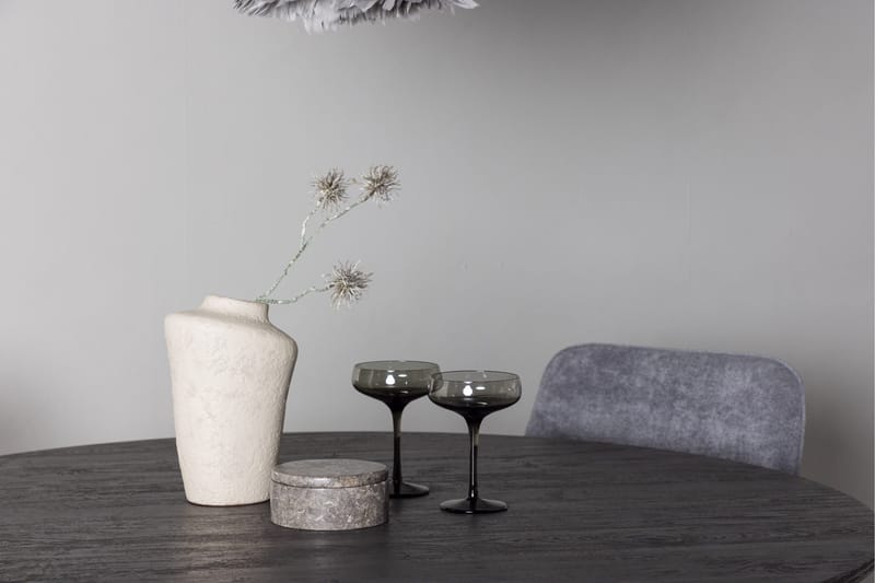 Lanzo Matgrupp 120 cm Rund med 4 Rosie stolar - Svart - Möbler - Bord & matgrupper - Matgrupper