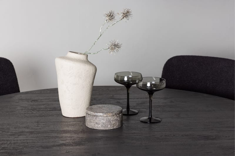 Lanzo Matgrupp 120 cm Rund med 4 Yesterday stolar - Svart - Möbler - Bord & matgrupper - Matgrupper