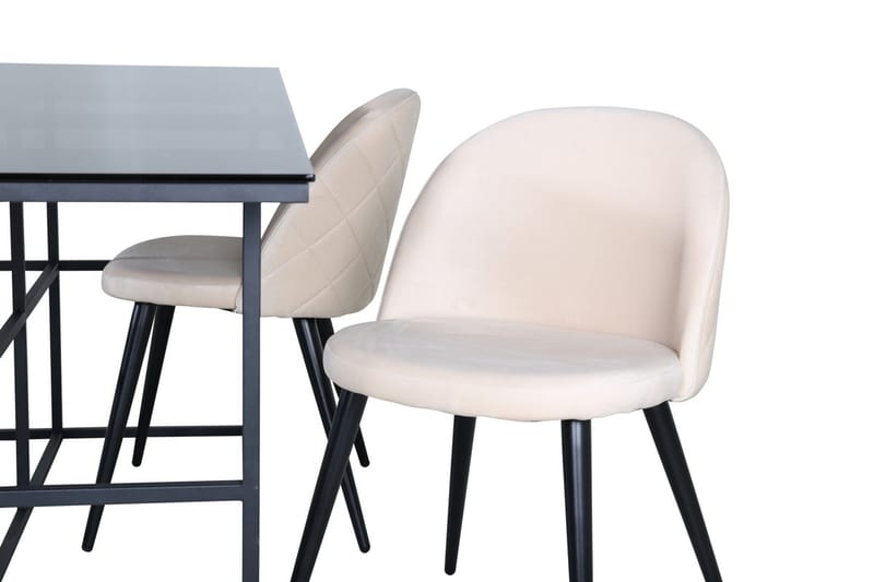 Leif Matbord 200 cm med 4 Velvet Stitches Matstol - Möbler - Bord & matgrupper - Matgrupper