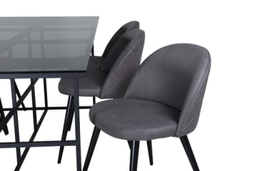 Leif Matbord 200 cm med 6 Velvet Stitches Matstol - Möbler - Bord & matgrupper - Matgrupper