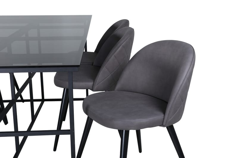 Leif Matbord 200 cm med 6 Velvet Stitches Matstol - Möbler - Bord & matgrupper - Matgrupper