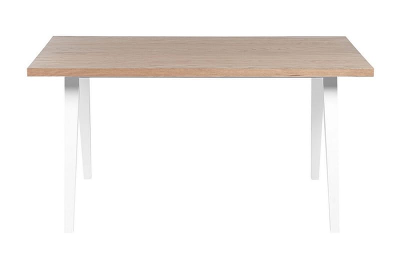 Lenister Matbord 90x150 cm - Vit/Ljusbrun - Möbler - Bord & matgrupper - Matbord & köksbord