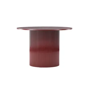 Lenox Runt Matbord 110 cm med Trä- och Valnötsutseende - Burgundy - Möbler - Bord & matgrupper - Matbord & köksbord