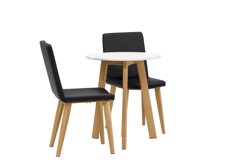 Leonora Matgrupp 65 cm Rund med 2 Today stolar - Svart - Möbler - Bord & matgrupper - Matgrupper