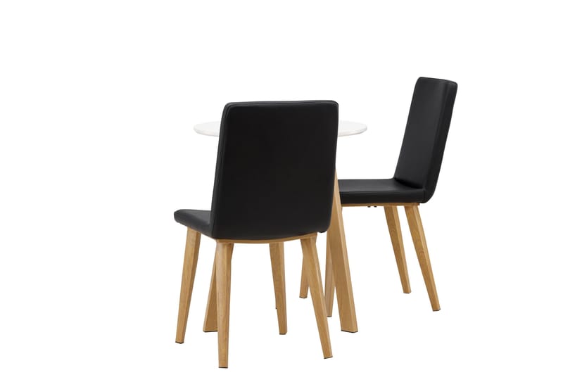 Leonora Matgrupp 65 cm Rund med 2 Today stolar - Svart - Möbler - Bord & matgrupper - Matgrupper