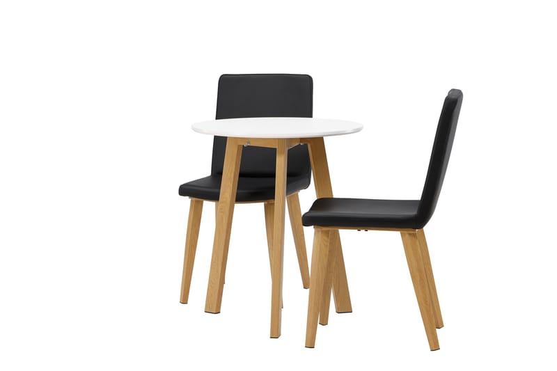 Leonora Matgrupp 65 cm Rund med 2 Today stolar - Svart - Möbler - Bord & matgrupper - Matgrupper