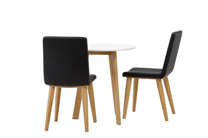 Leonora Matgrupp 65 cm Rund med 2 Today stolar - Svart - Möbler - Bord & matgrupper - Matgrupper