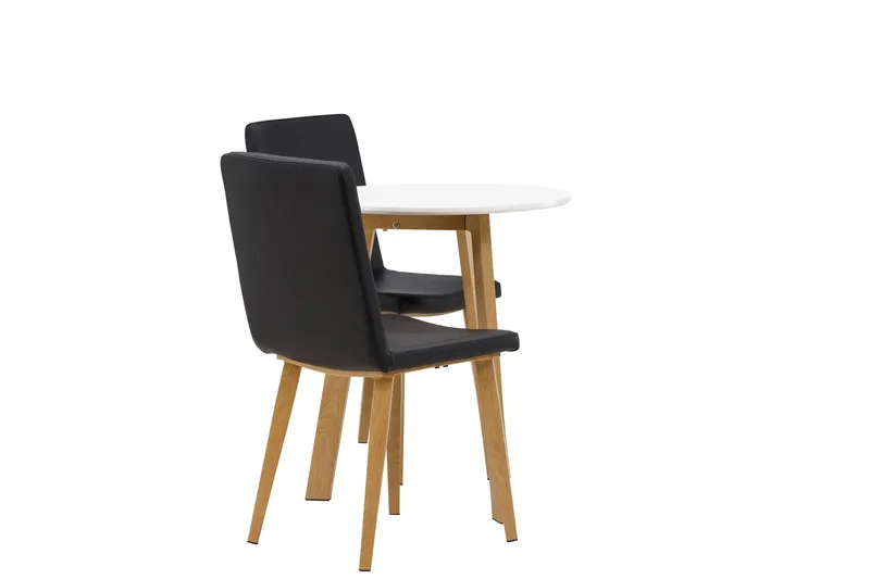 Leonora Matgrupp 65 cm Rund med 2 Today stolar - Svart - Möbler - Bord & matgrupper - Matgrupper