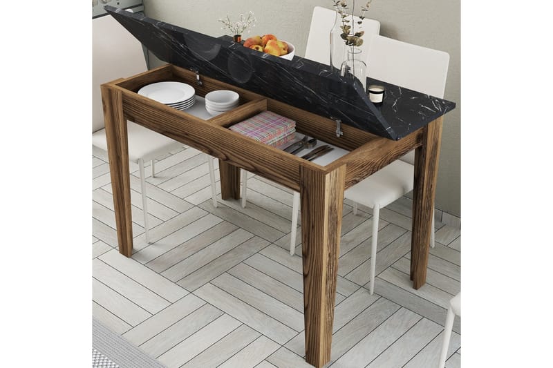 Levents Matbord 110x72 cm Brun/Svart - Hanah Home - Möbler - Bord & matgrupper - Matbord & köksbord