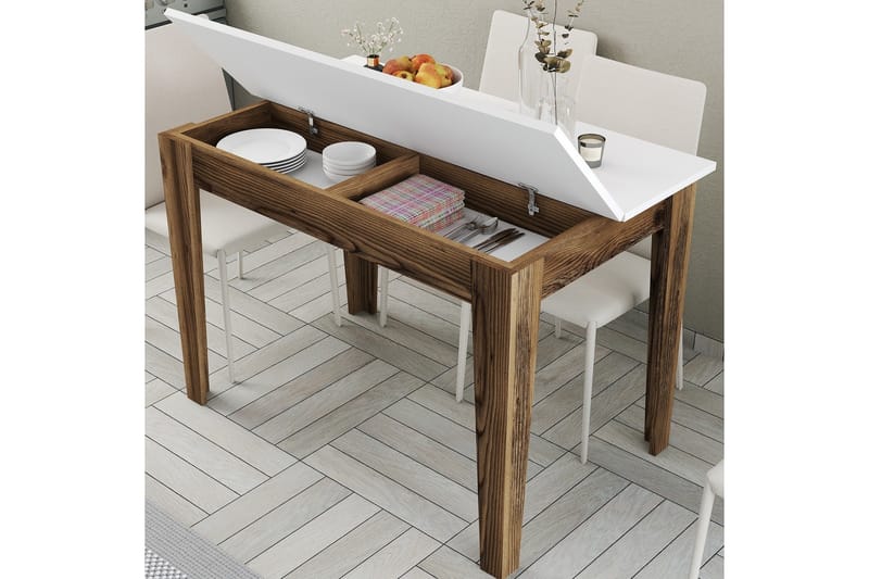 Levents Matbord 110x72 cm Brun/Vit - Hanah Home - Möbler - Bord & matgrupper - Matbord & köksbord