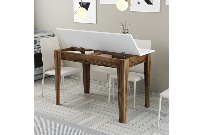 Levents Matbord 110x72 cm Brun/Vit - Hanah Home - Möbler - Bord & matgrupper - Matbord & köksbord