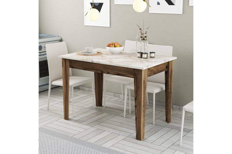 Levents Matbord 110x72 cm Brun/Vit - Hanah Home - Möbler - Bord & matgrupper - Matbord & köksbord